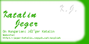 katalin jeger business card